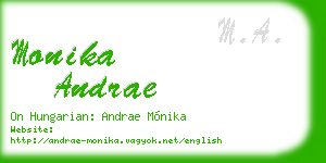 monika andrae business card
