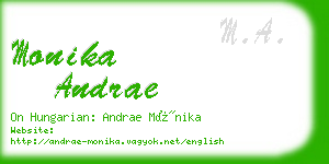 monika andrae business card